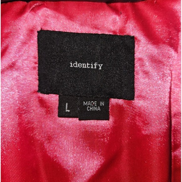 Identify Black Leather Cinched Waist Zip-Up Moto Jacket Size L - Picture 10 of 10